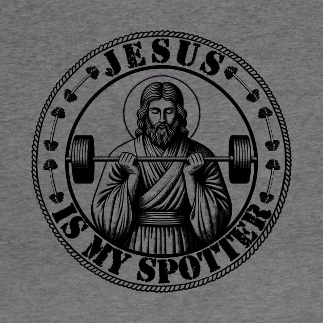 Fitness Jesus Is My Spotter Vintage by Che Tam CHIPS